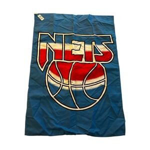 Vtg 1995 NBA New Jersey Nets Decorative Banner Flag – 29" x 41" – Item #59517